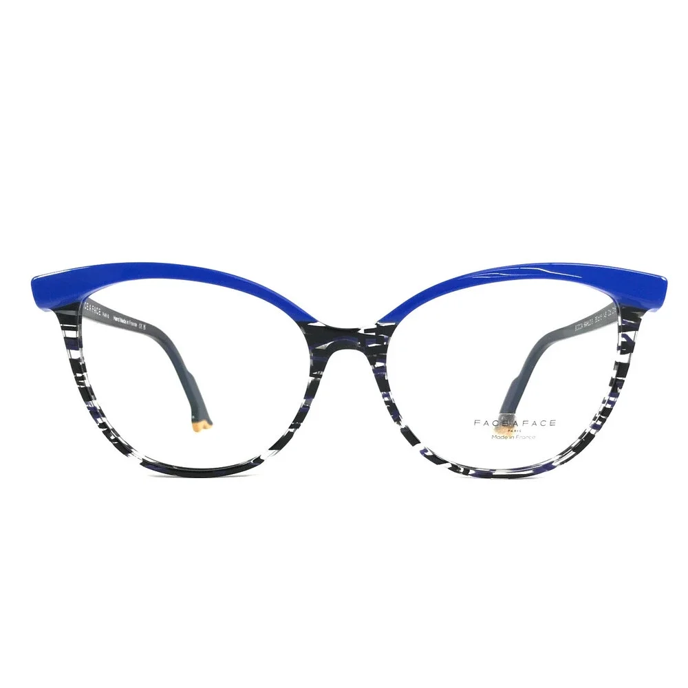 Bocca by Face A Face Eyeglasses Frames KAHLO 3 Col 2162 Blue Cat Eye 55-16-145